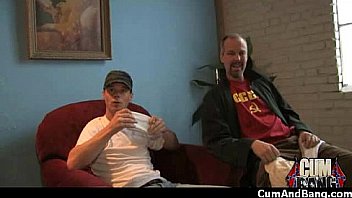 Horny ebony bukkake gangbang 12