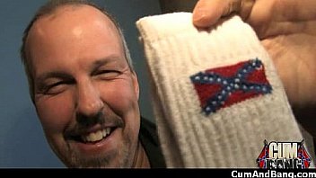 Horny ebony bukkake gangbang 12