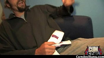 Horny ebony bukkake gangbang 12