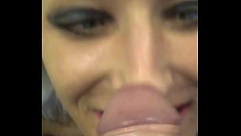 Panda hat vilja drops to her knees eyes locked on mine as she toys with my throbbing cock making us both lose control