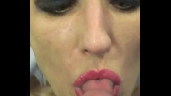 Panda hat vilja drops to her knees eyes locked on mine as she toys with my throbbing cock making us both lose control