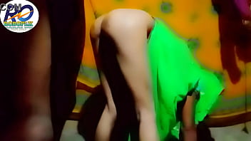 Fucking with step brother and step sister in a cool canoe stall by lifting green saree
