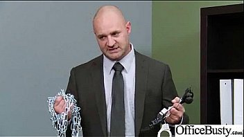 Big tits girl fucking during work in office clip 12