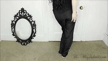 Super sexy wind pants teasing woman