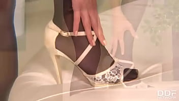 Salacious self endless legs sexy toes & a glass dildo