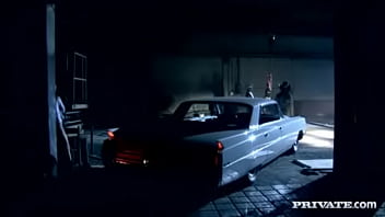 Two guys dressed like pimps tie up kathy and spank her