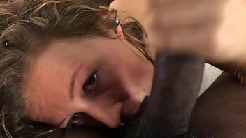 Febby twigs gives a pov blowjob to a bbc