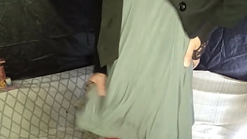 Boy dressed as a girl masturbates latina brunette sucks him off