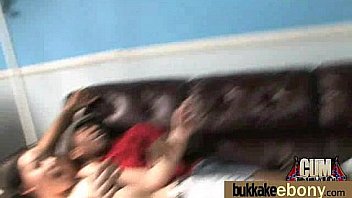 Cum loving teen enjoys huge bukkake 14