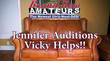 Brunette vicky and blonde jennifer give a double bj getting jizzed