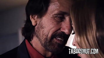 Blonde teen getting banged by stepdad and her teacher