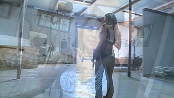 Hot babe shawna lenee slides her pussy down on a massive dong