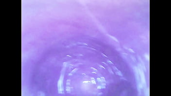 Hollow glass dildo with a cam inside the pussy she came so fucking hard