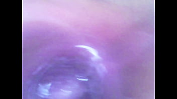 Hollow glass dildo with a cam inside the pussy she came so fucking hard