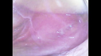 Hollow glass dildo with a cam inside the pussy she came so fucking hard