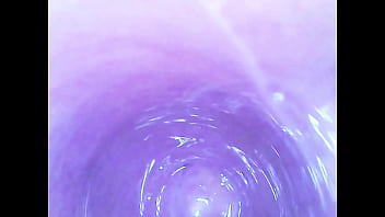 Hollow glass dildo with a cam inside the pussy she came so fucking hard