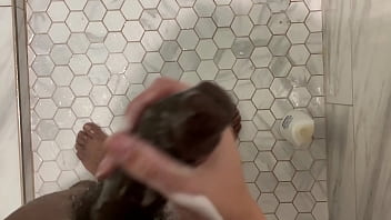 Showering with stepsister Showering with stepsister