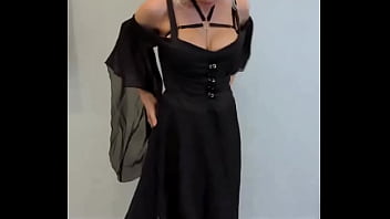 Showing off my new vampire fangs & vampire costume