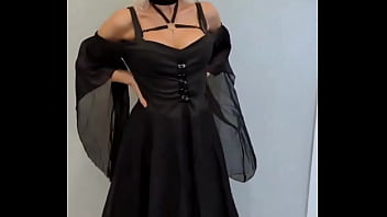 Showing off my new vampire fangs & vampire costume