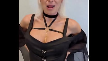 Showing off my new vampire fangs & vampire costume