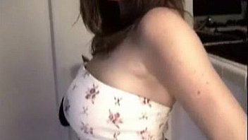 Busty Amateur Sara Jiggling Her Boobs On Her Interview thumbnail