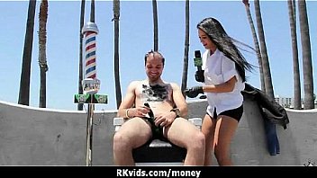 Sexy wild chick gets paid to fuck 4