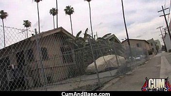 Black chick deepthroats a group of white studs and gets rewarded with cum 20