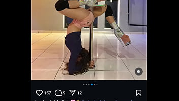 Minha puta ensaiando dança no estúdio