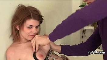 Playful teen introduced to hard bdsm sex