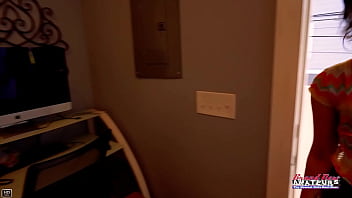 Petite brunette coed wendy gives a bj and a rimjob to a juicy hard cock