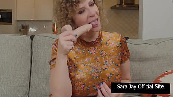 Steamy housewife sara sneaking their loved toy inside her