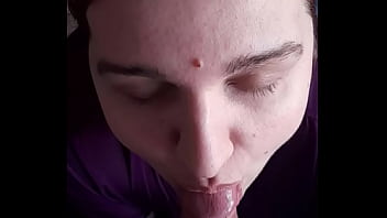 A lot of cum on face and lips