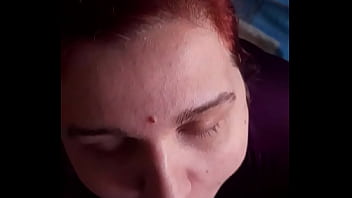 A lot of cum on face and lips