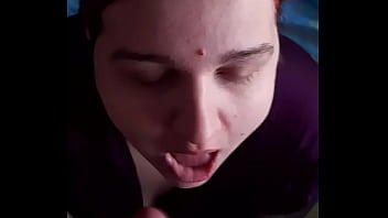 A lot of cum on face and lips