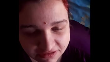 A lot of cum on face and lips