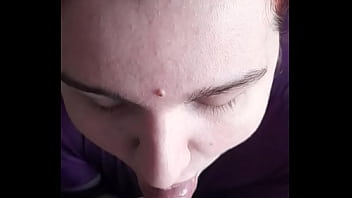 A lot of cum on face and lips