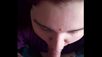 A lot of cum on face and lips