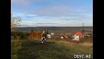 Stunning sweetheart gives blowjob