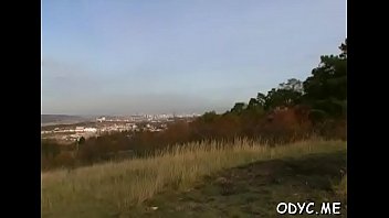 Stunning sweetheart gives blowjob