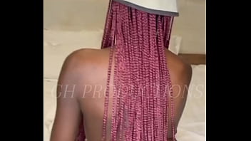 Real african couple enjoying each other's body's hot foreplay