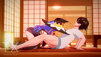 Anime hentai game gaming roxy sexy fucks with lots of sex in various positions blowjob