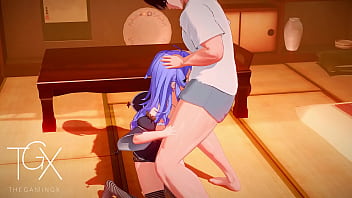 Anime hentai game gaming roxy sexy fucks with lots of sex in various positions blowjob