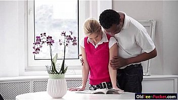 Nesty is sucking off her old black teachers cock