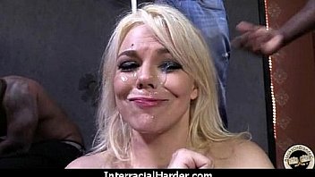 Hot blonde milf having interracial sex at home 26