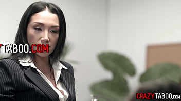 Sexy asian babe used by her boss and horny babes enjoyed hot pussy licking