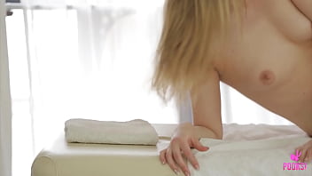 Eira w got something else than just a massage she got the happy ending service horny masseur zane m rubs her nice shaped body and gets so horny so he fucks her mouth and cums in her mouth