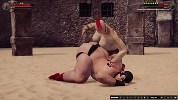 Lillith vs grizzly bear nf3d video game mixed sex combat arena