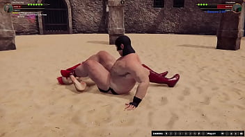 Lillith vs grizzly bear nf3d video game mixed sex combat arena