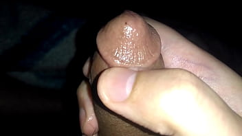 Hot latino glans massaging