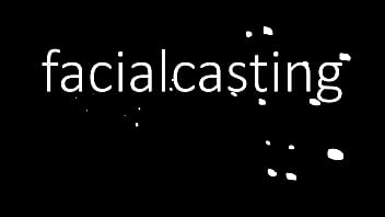 Annoyed teen covered in cum